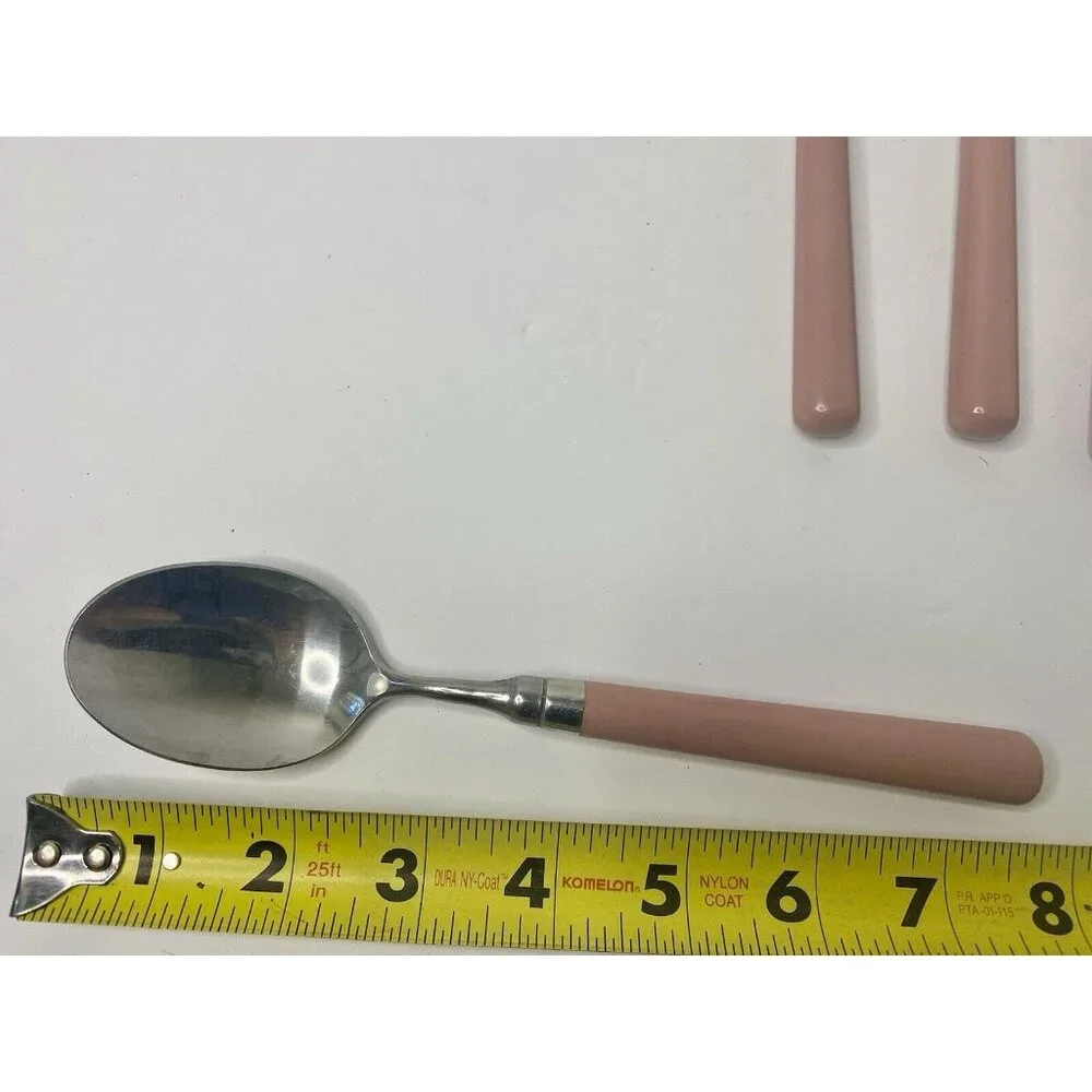 Stanley Roberts Spectrum‎ Mauve Stainless Flatware Dinner/ Soup Spoons